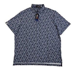 RLX Ralph Lauren Activewear Shirt Men's XL Navy Blue Floral NEW Golf Tennis Polo